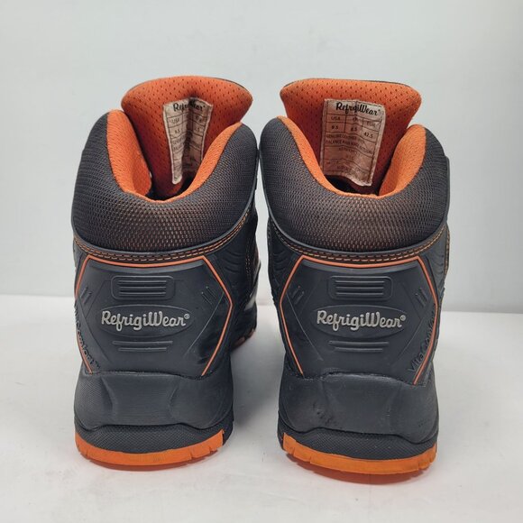 RefrigiWear Men\'s Black & Orange Insulated Waterproof Work Boots US Size 9.5 main image 5